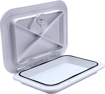 Amazon Com Amarine Made Marine Deck Hatch Boat Deck Hatch Access Hatch Lid 10 5 8 X 14 3 4 White 270mmx375mm Sports Outdoors