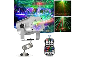FODEXAZY Party Lights DJ Disco Lights, RGB UV LED DJ Lights Battery-Powered Sound Activated Remote Control Stage Light Flash Lights for Indoor Karaoke Pub Club Dance
