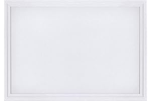 SKL Products Cork Board - 30" x 20" Large, Framed, White Bulletin Board for School, Home, Kitchen & Office Walls