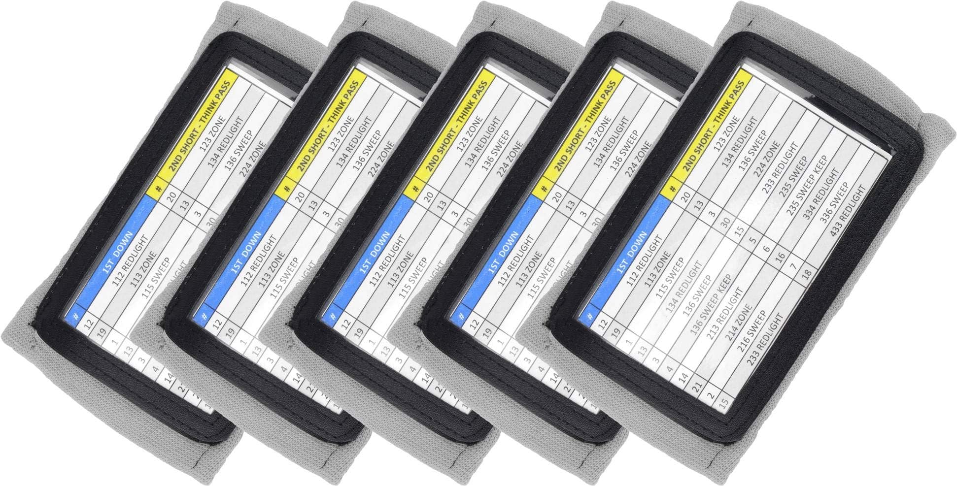 Sports Unlimited Adult Triple Wrist Coach, Football Wristbands for Plays, Baseball Wristbands, QB Arm Bands Image