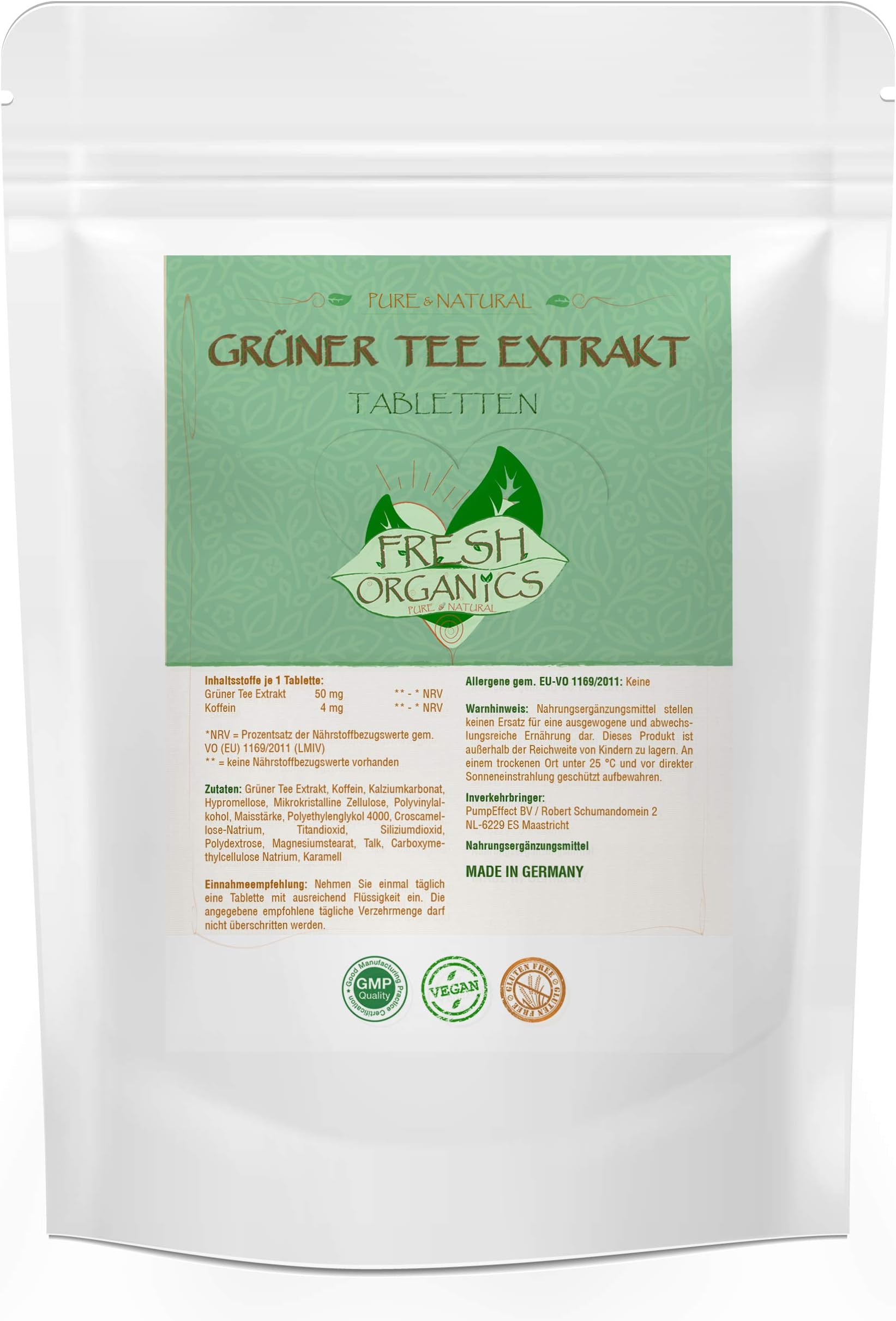 Green Tea, | 500 Tablets Each 4000 mg Daily Serving | Vegan | High Dose Green Tea Extract | 100% Natural Fat Burner | Rich in Antioxidants | Big Pack XL AT A FAIR Price