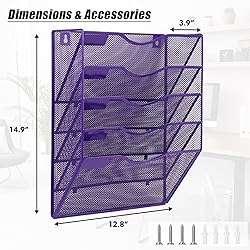 EASEPRES 5 Pocket Mesh Hanging Wall File