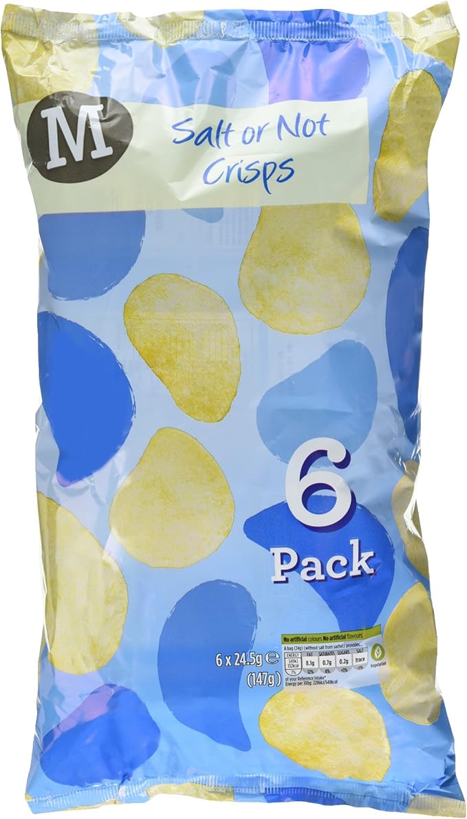 Morrisons Salt or Not Crisps, 6 x 24.5g Bags Amazon.co.uk Prime Pantry