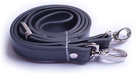 black leather shoulder strap for handbag
