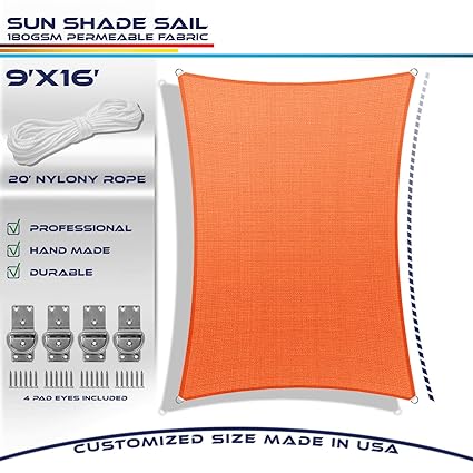 Shade Sails Patio Lawn Garden Yescom 13x10ft Outdoor Patio Rectangle Sun Sail Shade Cover Canopy Top Shelter W Rope