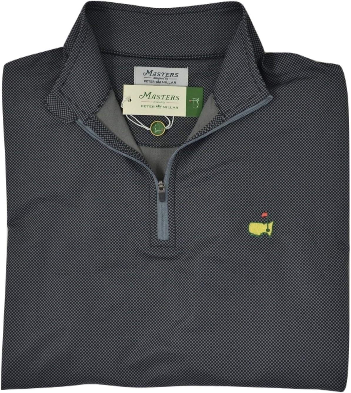 PETER MILLAR Masters Men's Anthracite Performance Quarter Zip Pullover Jacket