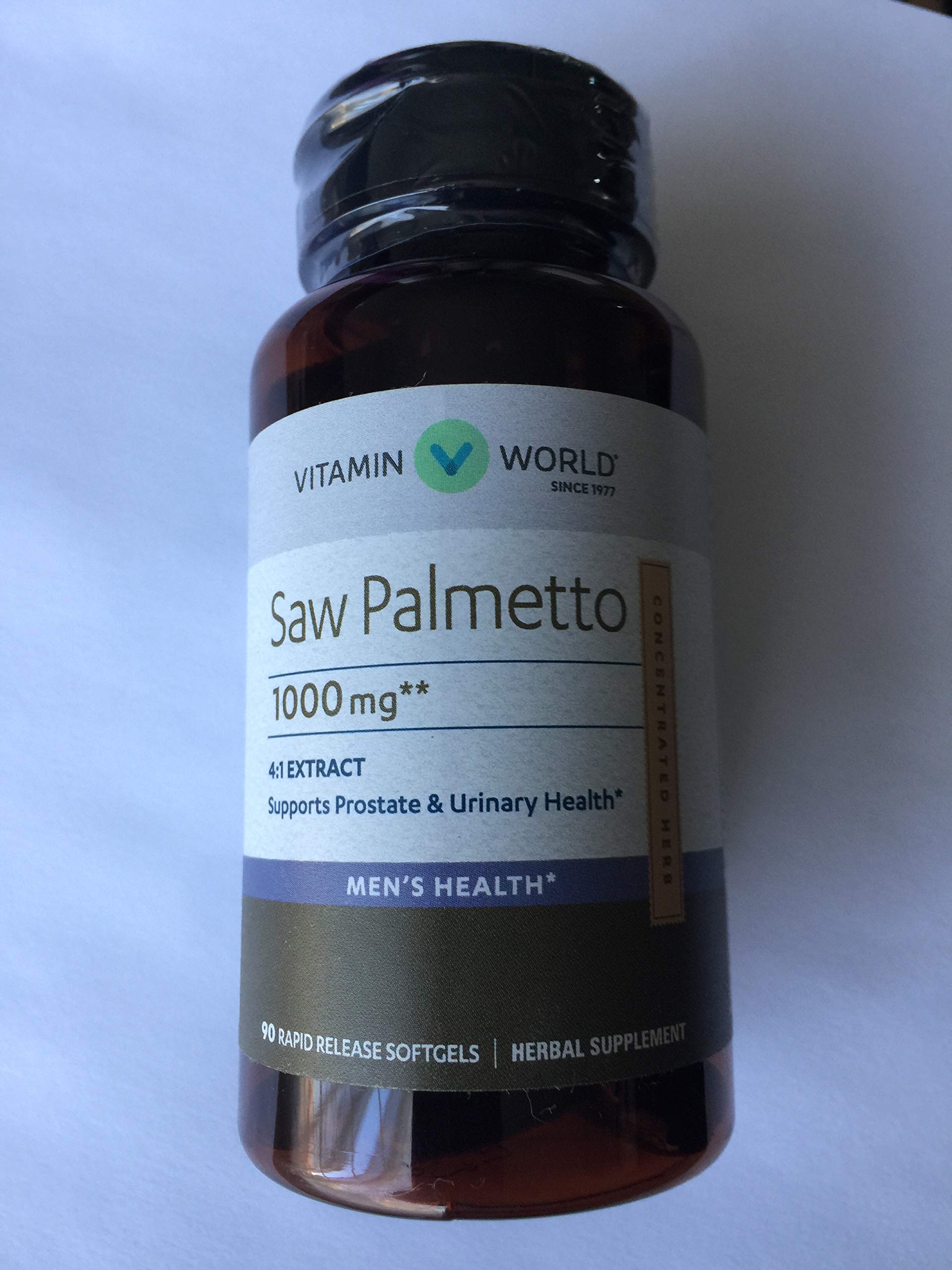 Vitamin World Saw Palmetto 1000 mg Supports Prostate & Urinary Health
