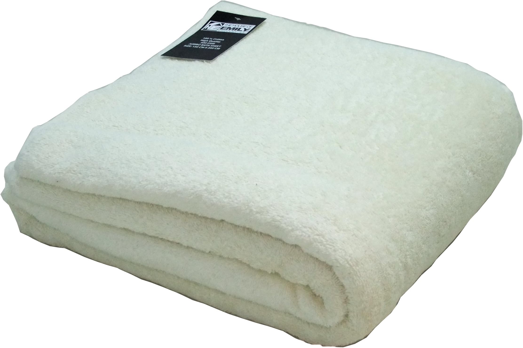 The House Of EmilyMassive/Huge/Extra Large 100% Cotton Bath Sheet/Beach Towel - 150cm x 200cm (Cream)