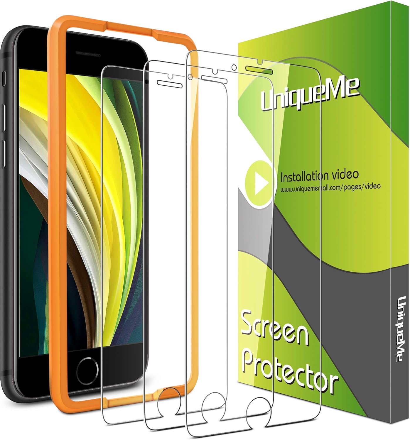 [3 Pack] UniqueMe Screen Protector Compatible for iPhone SE 2020 4.7
