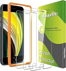 [3 Pack] UniqueMe Screen Protector Compatible for iPhone SE 2020 4.7