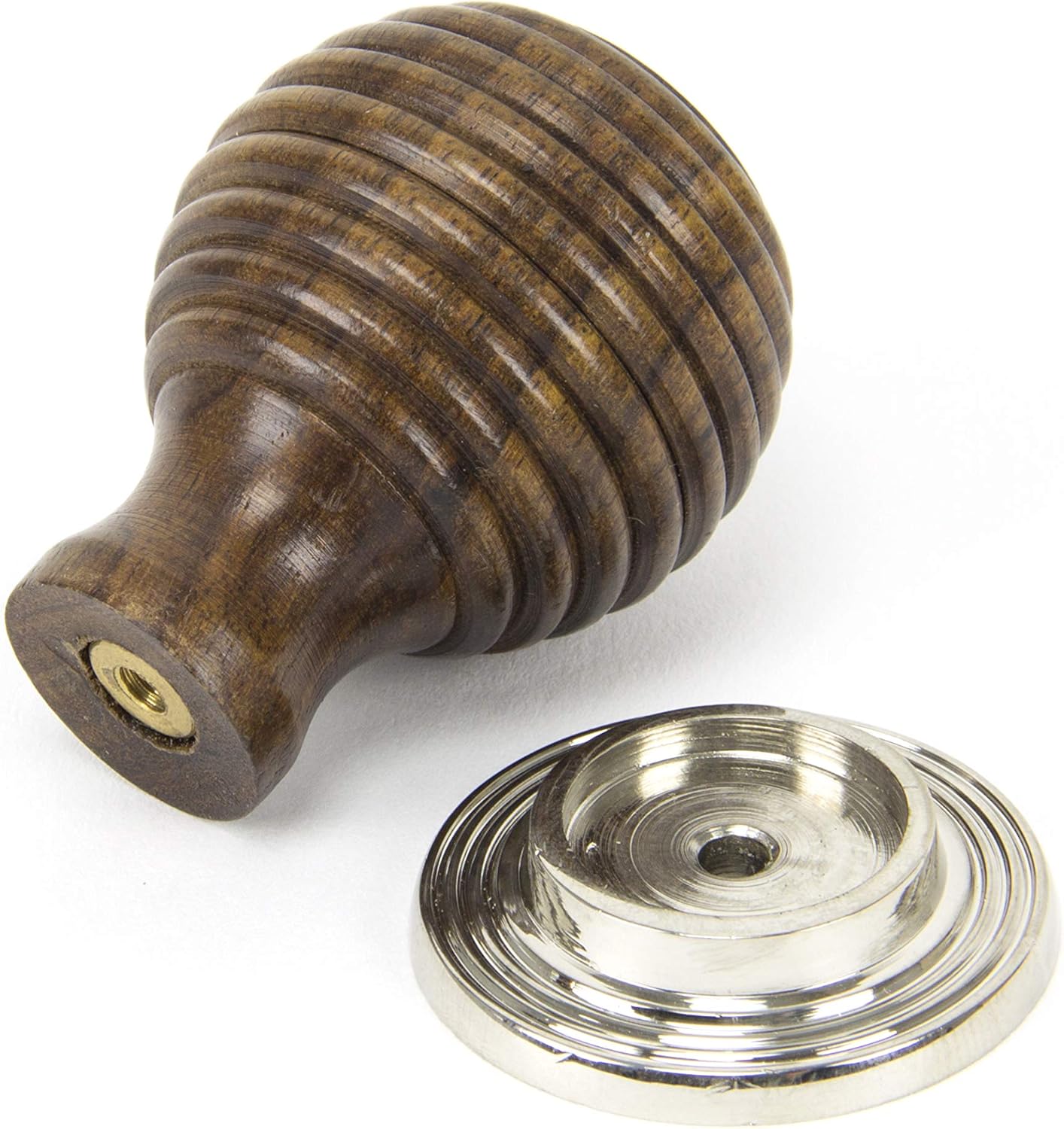 From The Anvil Rosewood and Polished Nickel Beehive Cabinet Knob 38mm 83874 - Image 4