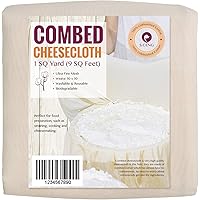 Combed Cheesecloth, Grade 100, 9 Sq Feet, Hemmed Cheese Cloth for Straining & Cooking, 100% Combed Unbleached Cotton…