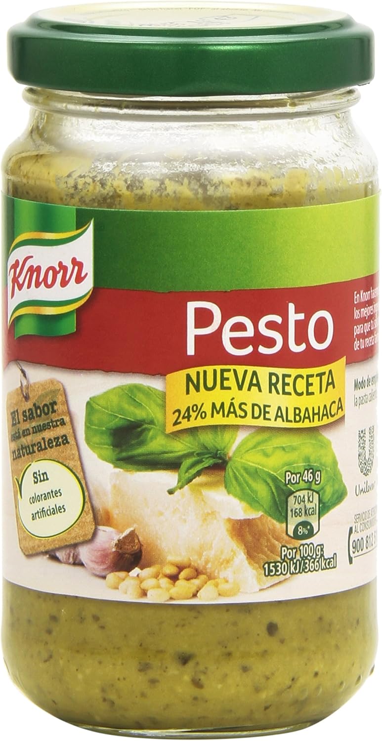 Knorr Pesto Nueva receta, 24 más de albahaca, 185 g Amazon.es