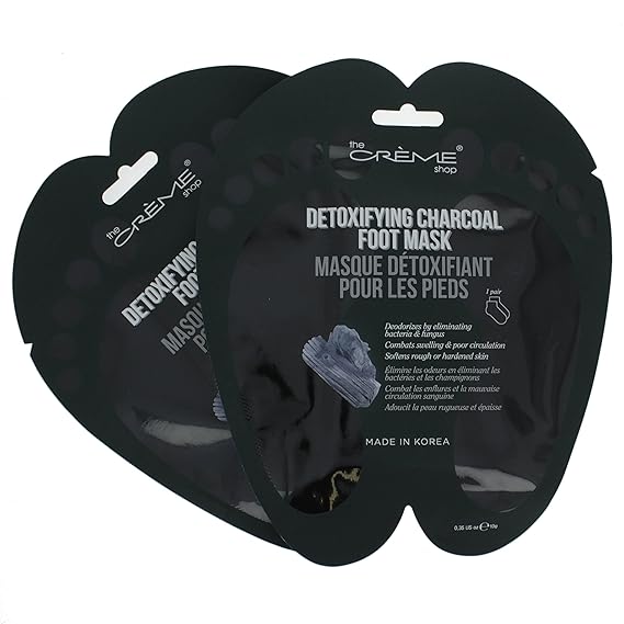 The Crème Shop Detoxifying Charcoal Foot Mask 2 pair