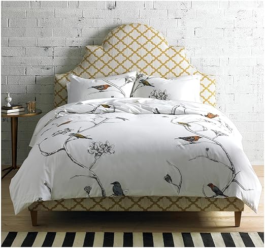 Amazon Com Dwell Studio Chinoiserie Duvet Cover Pearl King
