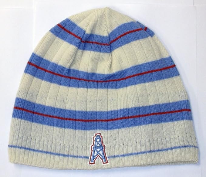 Houston Oilers Retro Logo Putty Cuffless Knit Hat Sports