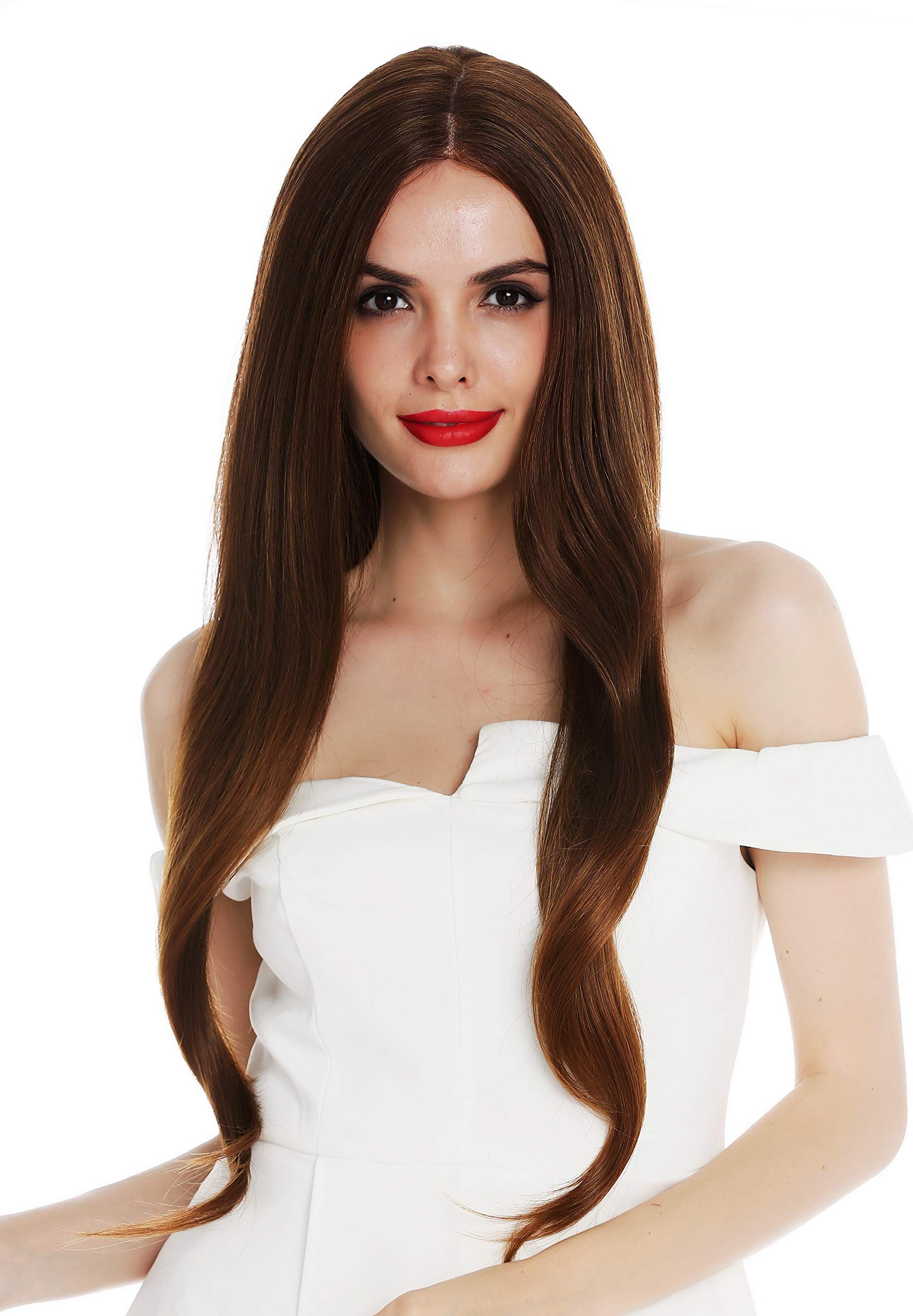 WIG ME UP - DW2848-MT-24BT87 wig women's wig monofilament very long sleek reddish brown blonde highlights