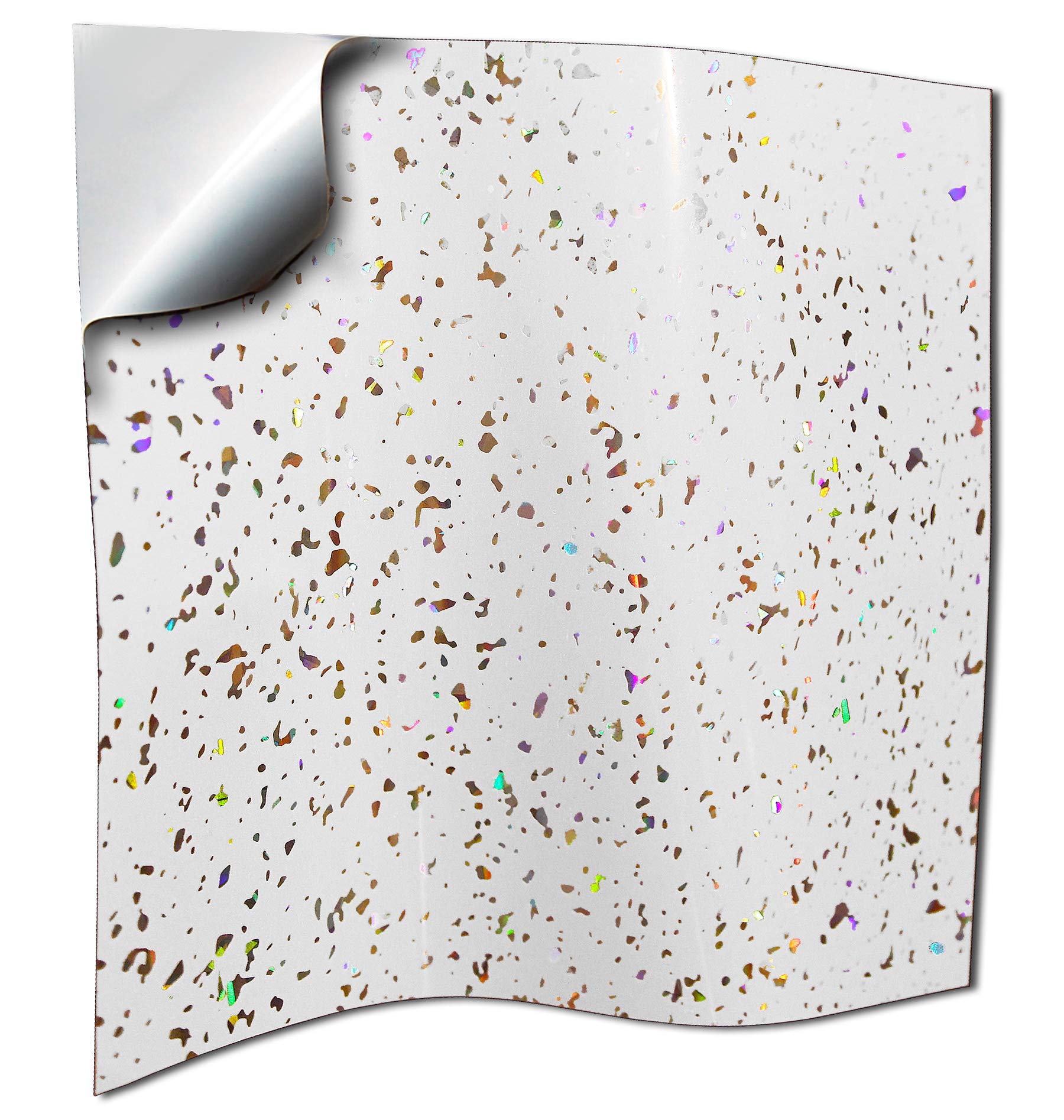 40 White Glitter Tile Stickers for 6x6 inch Tile 15x15 cm Sparkle Diamond White Glitter Tile Transfers Decals Glitter (White, 6x6” - 40 Individual Stickers)