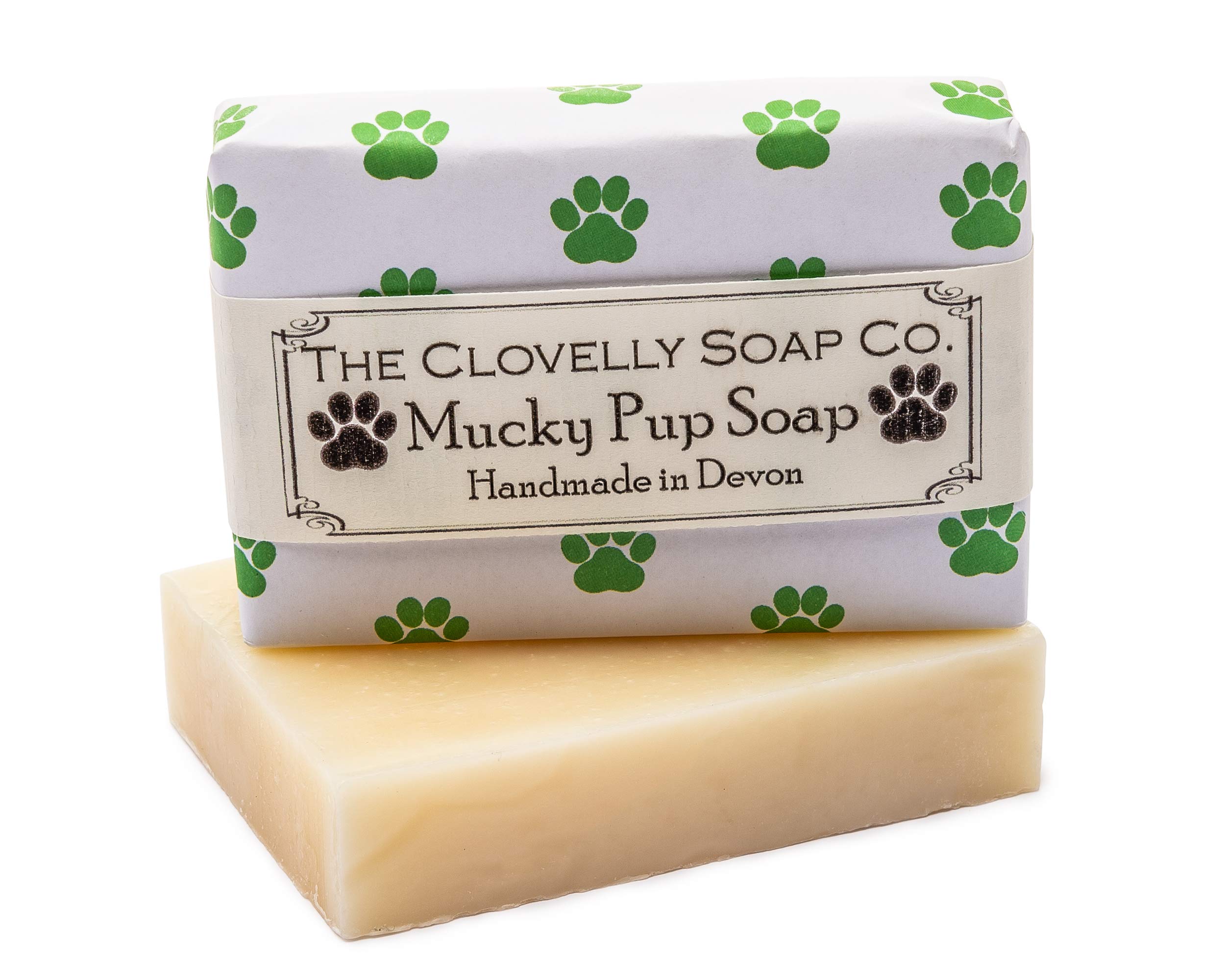 Clovelly Soap Co Natural Handmade Mucky Pup Dog Shampoo Soap Bar for all Breeds & Coat Type 100g