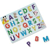 Melissa &amp; Doug Disney Classics Alphabet Wooden Peg Puzzle (26 pcs)