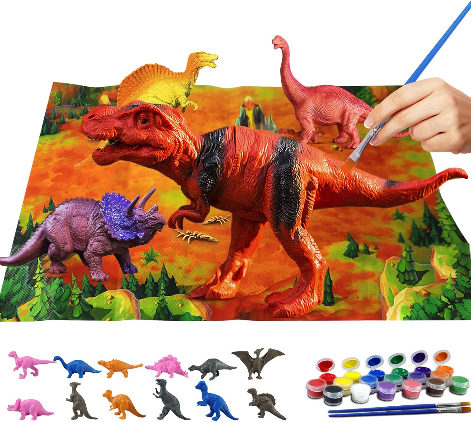 Amazon KITOART Dinosaur Painting Kit for Kids, 58 Pcs DIY Kids Crafts