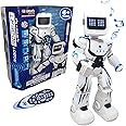 RC Interactive Robot, Talking, Dancing, Remote Control Robot Toy For Kids, Includes Light Up Eyes & Backpack, STEM Toys For Boys & Girls Age 8-12