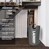 DOKEHOM 125L X-Large Collapsible Laundry Basket bag Dark Grey XL view 2