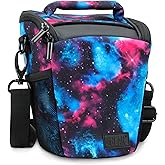 USA Gear DSLR Camera Case for Men and Women with Top Loading Accessibility, Adjustable Shoulder, Small Camera Sling Bag, Travel Padded Handle - Camera Holster Bag for Nikon, Canon, Panasonic (Galaxy)