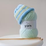 Korbond Baby Mint Green Yarn 2 x 100g Acrylic Knitting Crochet 200g 580m view 2