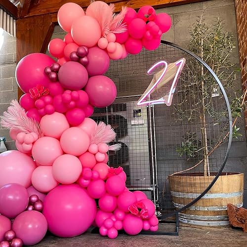 Hot Pink Girl Gang Balloons - 10 Pack 12 Inch Party Decorations