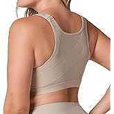 Leonisa Posture Corrector Bra, Wireless Front Closure Bra for Women Full Coverage Beige