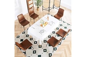 HeuGah Dining Chairs Set of 6, Modern Kitchen & Dining Room Chairs, Brown Faux Leather Dining Room Chairs Easy to Assemble (Brown, Set of 6)