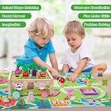 KMTJT Toddler Montessori Wooden Farm Toys 1 2 3 Year Old Learning view 5