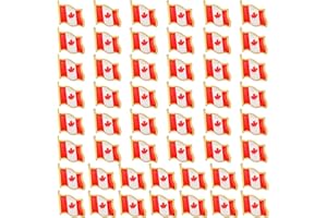 Guiqulai 50 Pcs Canada Pins for Travel Canada Souvenirs Maple Leaf Brooches Canadian Flag Pins Canadian Souvenirs Maple Leafs