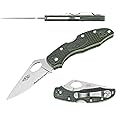 Firebird GANZO F759MS-GR Serrated Blade Pocket Folding Knife 440C Stainless Steel Serrated Blade Nylon Glass Fiber Anti-Slip Handle with Clip Fishing Camping Outdoor Gear EDC Pocket Knife (Green)