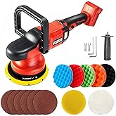 IRONFIST Cordless Orbital Polisher Compatible with Milwaukee M18 Battery, Car Polishing Waxer Machine 6inch work disk with brushless motor 6 speeds 750-6800RPM, (No Battery)