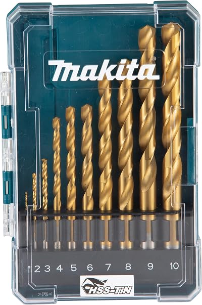 Makita D-72849 HSS TiN Drill Bit Eco Set 10 Piece