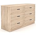 Bigbiglife Dresser for Bedroom, 6 Drawer Double Dresser, Modern Chest of Drawers with Deep Drawers, TV Stand Large Storage Or