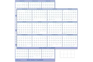 DLY OASIS 24" x 36" 2026 Wall Calendar, Folded Wet & Dry Erase Wall Calendar 12 Month, Yearly Laminated Wall Calendars, Reversible Annual Planner, Horizontal/Vertical, with Julian Dates