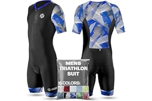 SLS3 Triathlon Suits Mens - Aerodynamic Sleeved Mens Tri Suit – Lightweight Trisuit with Premium FX Fabrics - 2 Pockets