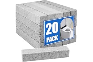 KKEETUR 20 Pack Pumice Stone Toilet Bowl Cleaner, Pumice Stone for Cleaning Stick Hard Water Rings, Calcium Buildup & Stains, Safe for Bathroom, Sink, Tub, Grill, Oven, Pool Tile (Small Size)