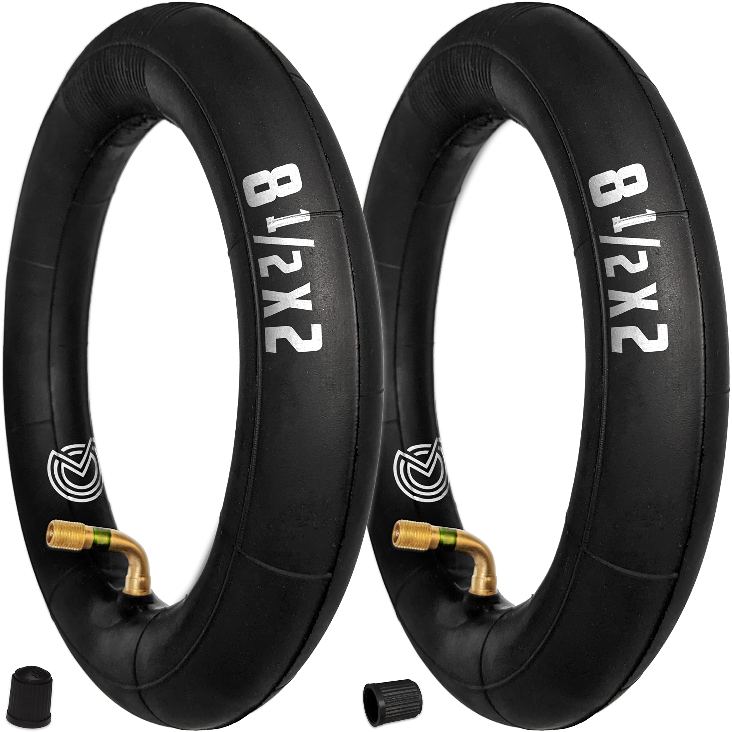 MOOVMOOV (2-Pack) 8 1/2 x 2 Inner Tubes for Electric Scooter with 70/90 Bent Valve - Compatible with Vsett 9 - Zero 8 | Inner tube 8.5x2 inches for Inflatable Tyre