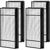 4 Pcs True HEPA Replacement Filter H Compatible with Honeywell Air Purifiers HRF-H1 HRF-H2, Compatible with Honeywell HPA050,