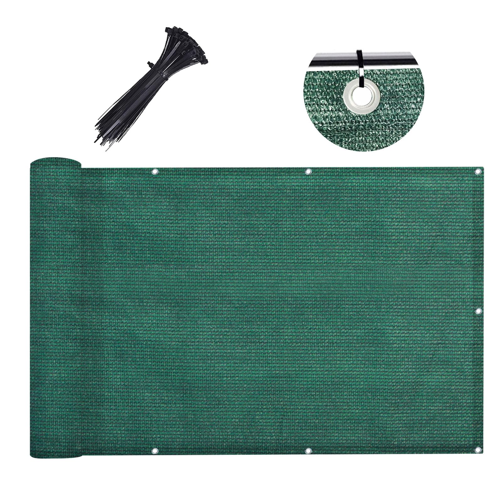 Photo 1 of LOVE STORY 3'x16' Dark Green Balcony Screen Privacy Fence Cover UV Protection (HDPE) Weather-Resistant 3 FT Height Shield for Deck, Patio, Backyard, Outdoor Pool, Porch, Railing