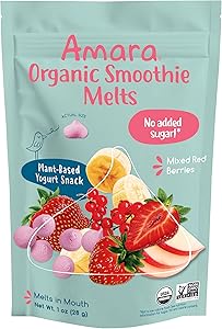 Amara Organic Mixed Red Berries Yogurt Snack Smoothie Melts, 1 Oz