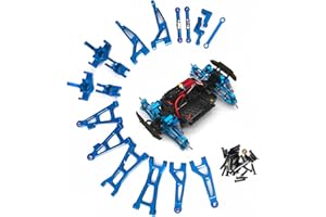 RWLZLB Aluminum Accessories for Hyper Go RC Car Parts, 1/16 Scale Metal H16BM Upgrades, Blue Replacement Parts kit for H16BM H16GT H16DR H16 MJX 16207 16208 16209 16210 Jetwood RC Car