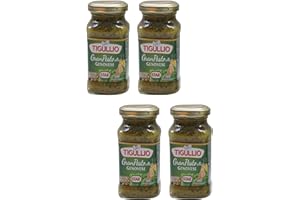 Tigullio:"Gran Pesto alla Genovese" Genovese Pesto - 6.7 Fluid Ounce (190ml) Packages (Pack of 4) [ Italian Import ]