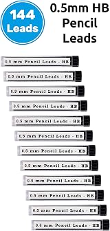 12PA 144 x 0.5mm HB Pencil Lead Refills 12 Tubes 12 leads each view 2