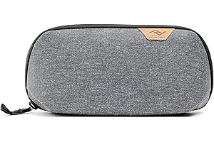 Peak Design Small Tech Pouch, Charcoal, Electronics Organizer for Travel or Everyday Carry, Origami-Style Storage, Cable Pass