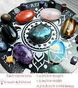 XIANNVXI Moonstone Labradorite Palm Stone 2.4 Inch Crystal Healing Gem view 6